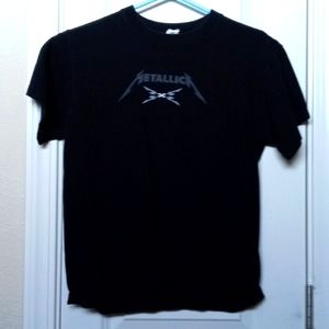 Mens Black Basic Metallica Shirt small